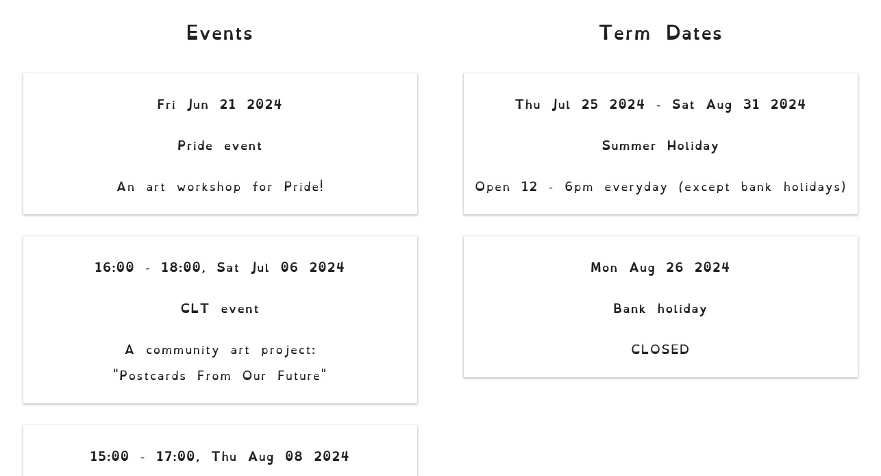 Screenshot of calendar entries displayed in HTML
on a web page.